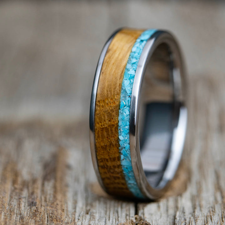Mens wood wedding bands and rings – Peacefield Titanium
