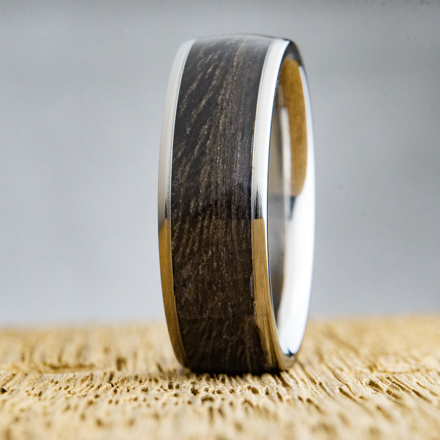 The Grey- weathered barnwood ring 