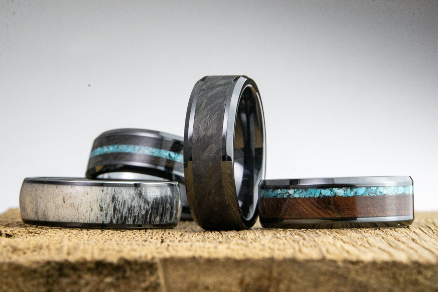 Rings and wedding bands - made by Peacefield Titanium