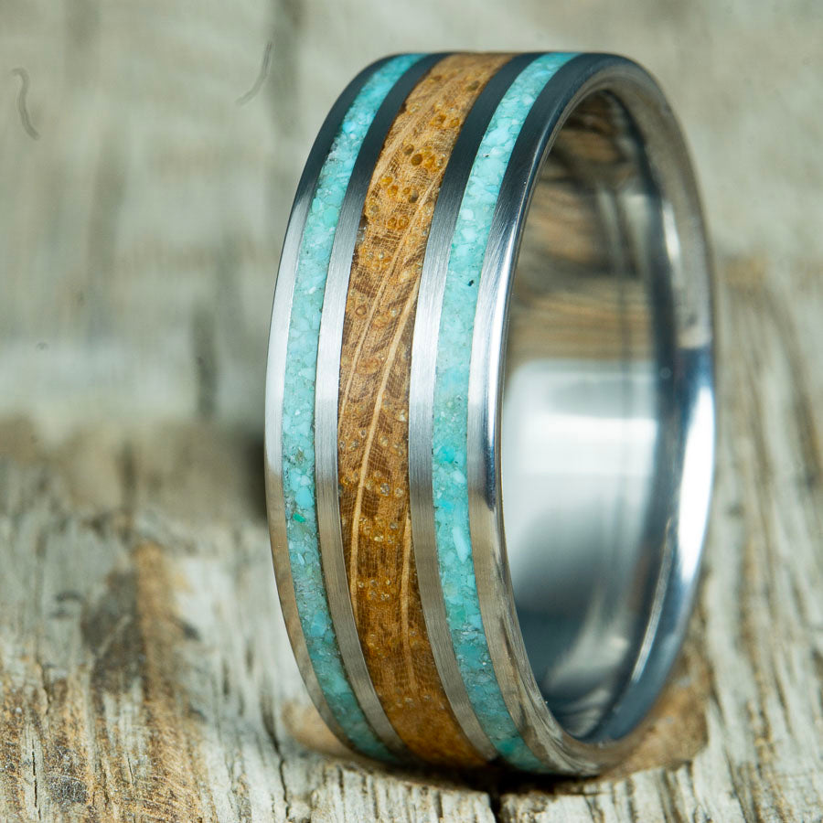 whiskey barrel and turquoise ring