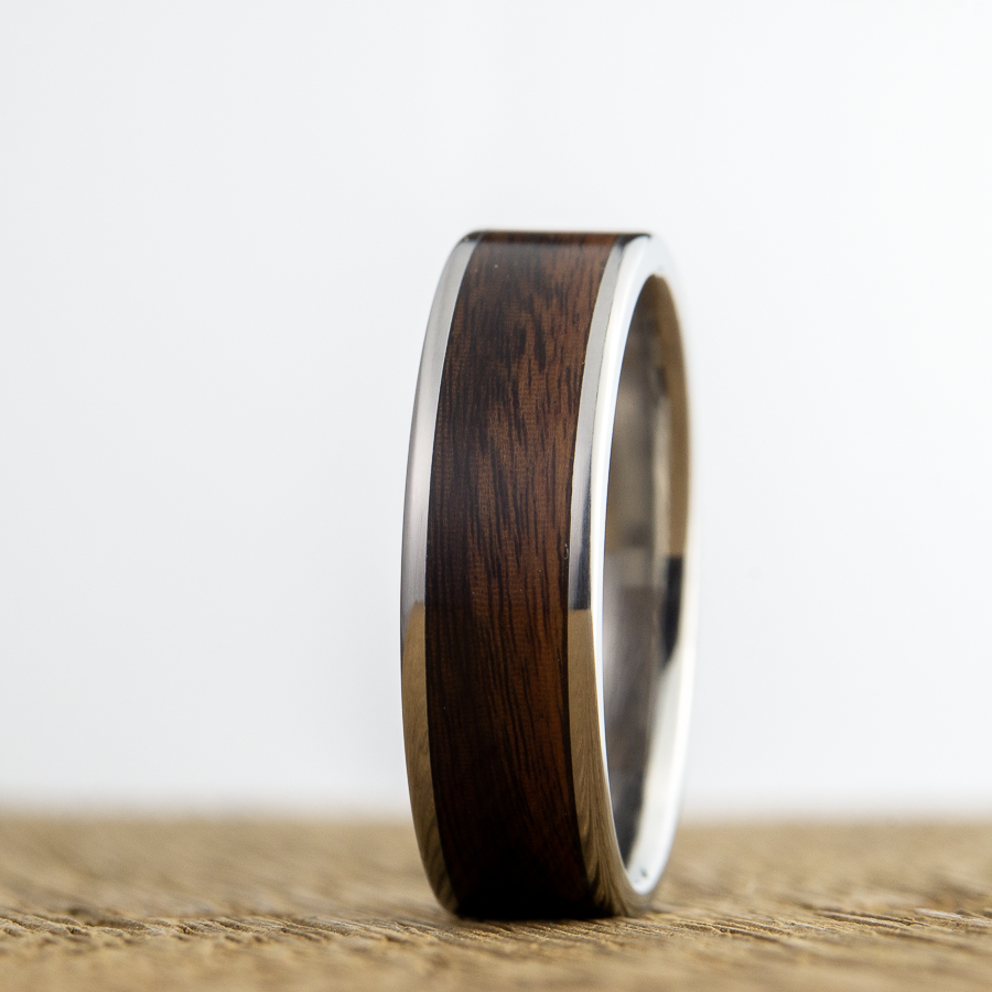 rosewood ring on titanium